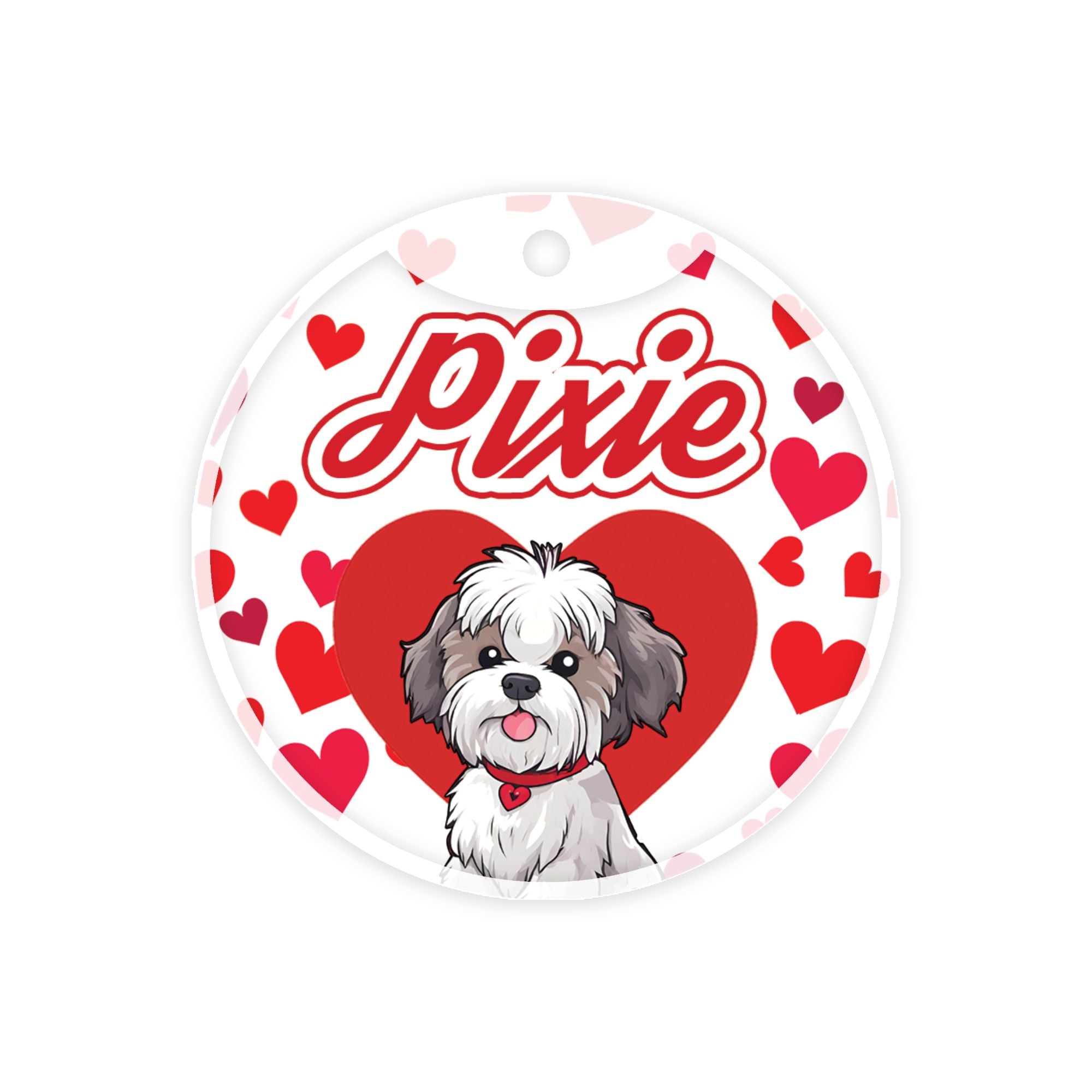 Customized Dog Id Tag - Shih-Tzu ?> Love Edition