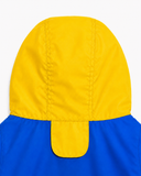 Pawsindia Dog Hooded 360° Raincoat - Navy Blue & Yellow