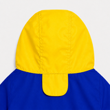 Pawsindia Dog Hooded 360° Raincoat - Navy Blue & Yellow