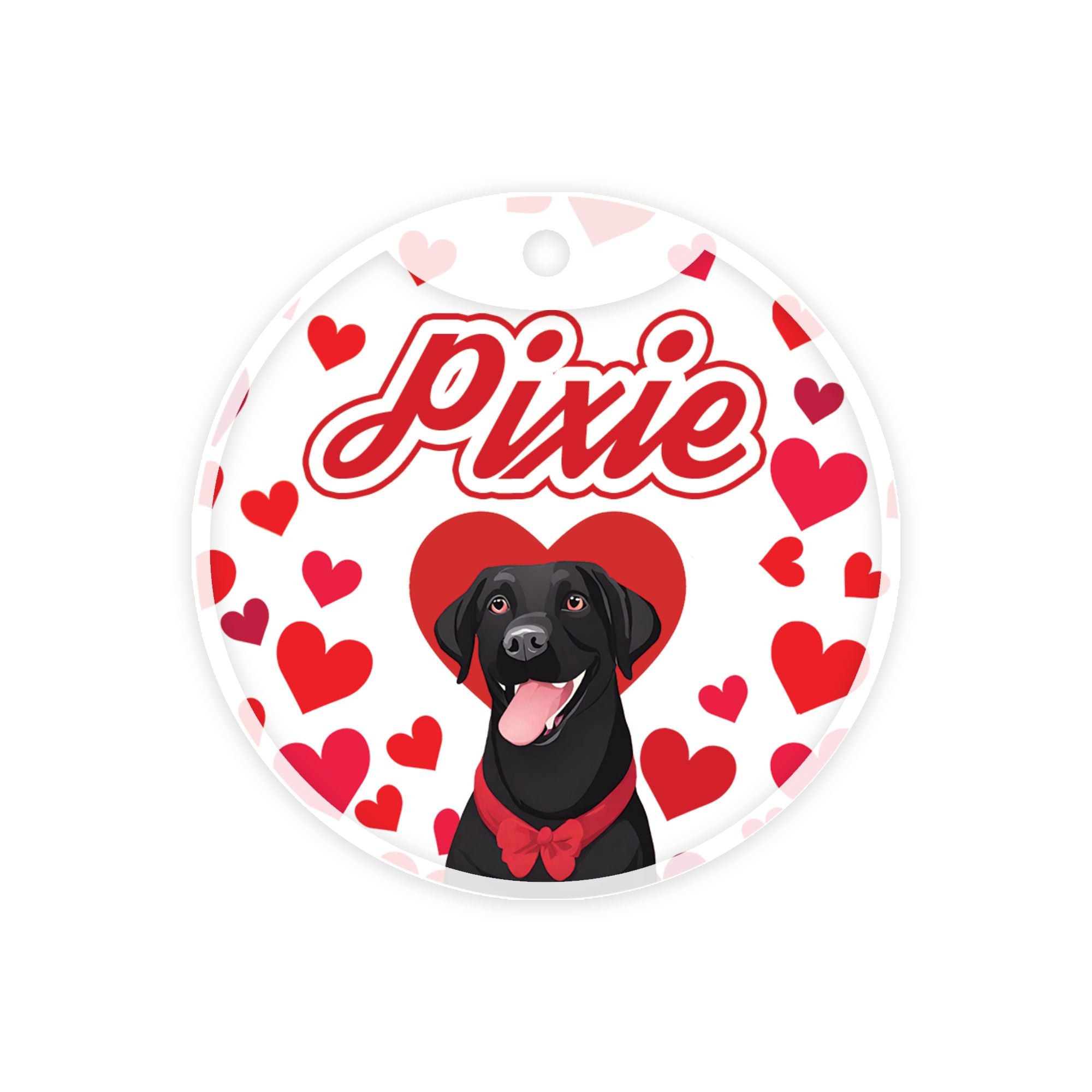 Customized Dog Id Tags - Labrador Retriever (Black) ?> Love Edition