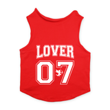 PawsIndia Sleeveless Printed Valentine's Dog T-Shirt - Lover