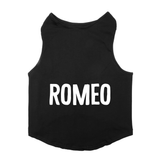 PawsIndia Sleeveless Printed Dog T-Shirt - Romeo