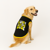 PawsIndia Ribbed Sleeves Printed Dog T-Shirt - Lucky Little Dude