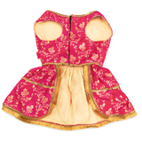 PawsIndia Traditional Royal Zari Dress For Cats - Pink