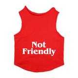PawsIndia Sleeveless Printed Cat T-Shirt - Not Friendly