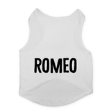 PawsIndia Sleeveless Printed Dog T-Shirt - Romeo