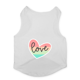 PawsIndia Sleeveless Printed Cat T-Shirt - Love