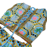 PawsIndia Traditional Desi Diva – Lehenga Choli Set For Dogs - Sky Blue| Ethnic Festive Wear