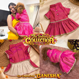 Pawsindia Traditional Royal Brocade Dress for Dogs - Pink | Ethnic Festive Wear