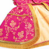PawsIndia Traditional Royal Zari Dress For Dogs - Pink