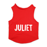 PawsIndia Sleeveless Printed Dog T-Shirt - Juliet