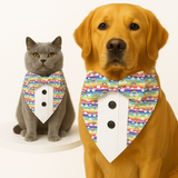 PawsIndia Special Edition Cloudy Rainbow Pattern Printed Tuxedo For Pets