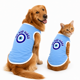 PawsIndia Contrast Ribbed T-shirt For Pets – No Bad Vibes | With White Rib