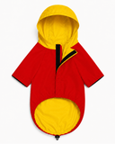 Pawsindia Dog Hooded 360° Raincoat - Red & Yellow