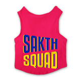 PawsIndia Sleeveless Printed Dog T-Shirt - Sakht Squad