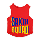 PawsIndia Sleeveless Printed Dog T-Shirt - Sakht Squad