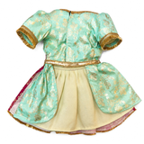 PawsIndia Traditional Heavy Brocade Zari Saree for Cats – Ice Blue & Pink