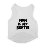 PawsIndia Sleeveless Printed Cat T-Shirt - Mom is My Bestie