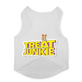 PawsIndia Sleeveless Printed Dog T-Shirt - Treat Junkie