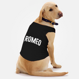 PawsIndia Sleeveless Printed Dog T-Shirt - Romeo