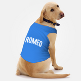 PawsIndia Sleeveless Printed Dog T-Shirt - Romeo