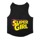 PawsIndia Sleeveless Printed Cat T-Shirt - Super Girl