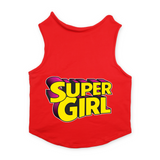 PawsIndia Sleeveless Printed Cat T-Shirt - Super Girl