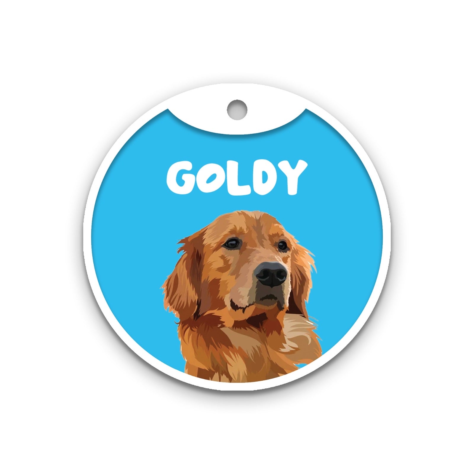 Customized Dog Id Tags - Golden Retriever