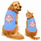 PawsIndia Contrast Ribbed T-shirt For Pets – Don't Mess With Me | With Pink Rib