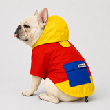 Pawsindia Dog Hooded 360° Raincoat - Red & Yellow