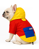 Pawsindia Dog Hooded 360° Raincoat - Red & Yellow