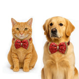 Pawsindia Traditional Royal Brocade Bow Tie - Red