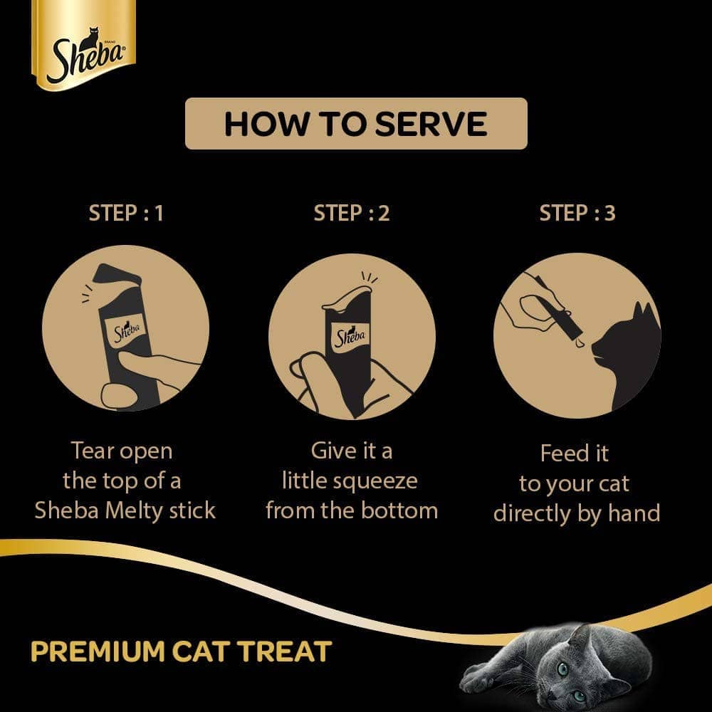 Sheba Tuna Flavor and Tuna & Prawn Maguro Selection Melty Premium Cat Treat