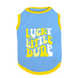 PawsIndia Ribbed Sleeves Printed Cat T-Shirt - Lucky Little Dude