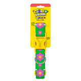 PawsIndia Pink Daisy Printed Collar for Dogs & Cats