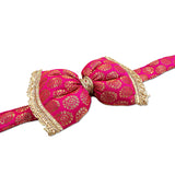 Pawsindia Traditional Royal Brocade Bow Tie - Pink