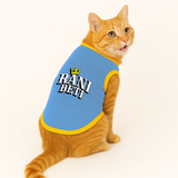 PawsIndia Ribbed Sleeves Printed Cat T-Shirt - Rani Beti