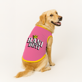 PawsIndia Ribbed Sleeves Printed Dog T-Shirt - Rani Beti