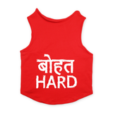 PawsIndia Sleeveless Printed Cat T-Shirt - Bohot Hard