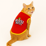 PawsIndia Ribbed Sleeves Printed Cat T-Shirt - Rani Beti