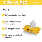 Canopus Pet Wipes - Lemon Scented (Pack Of 80 Wipes)