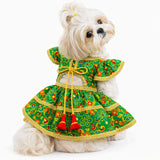 PawsIndia Traditional Green Maharani Dress for Dogs – Limited Edition