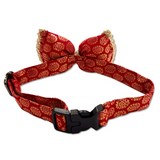 Pawsindia Traditional Royal Brocade Bow Tie - Red