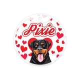 Customized Dog Id Tag - Rottweiler ?> Love Edition