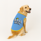 PawsIndia Ribbed Sleeves Printed Dog T-Shirt - Raja Beta