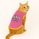 PawsIndia Ribbed Sleeves Printed Cat T-Shirt -  Raja Beta