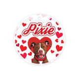 Customized Dog Id Tags - Pitbull (Brown) ?> Love Edition