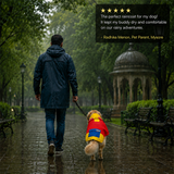 Pawsindia Dog Hooded 360° Raincoat - Red & Yellow