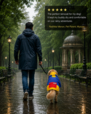 Pawsindia Dog Hooded 360° Raincoat - Navy Blue & Yellow