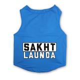 PawsIndia Sleeveless Printed Dog T-Shirt - Sakht Launda
